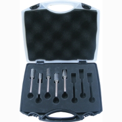 UNIKUT 5PC CARBIDE BURR SET - 3/8 & 1/2IN HEAD DIA. DC
